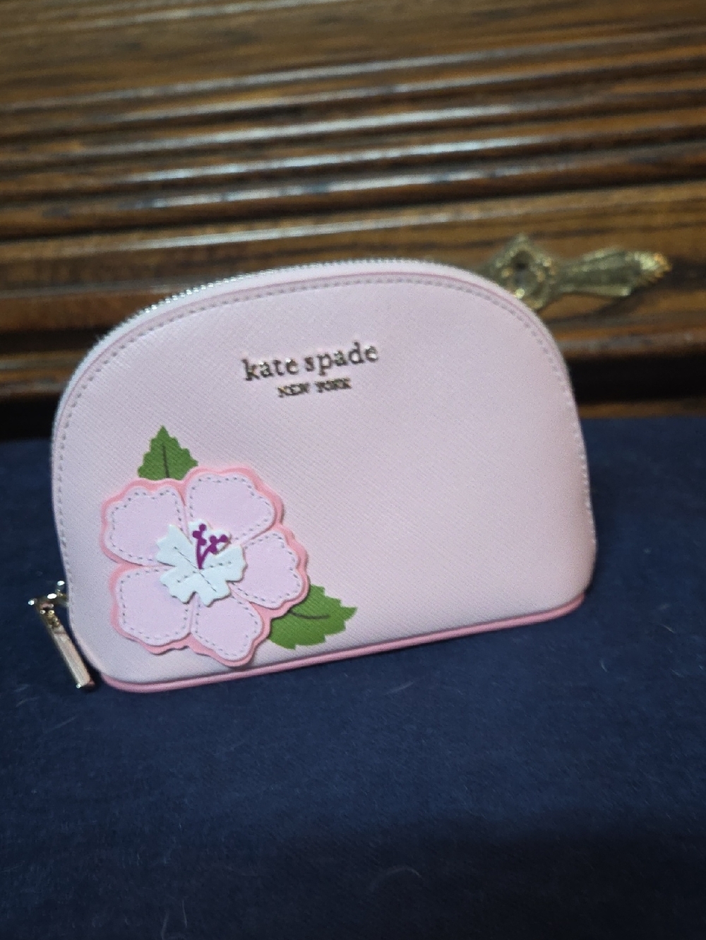 kate spade Pink Floral Kids Coin Pouch with Applique